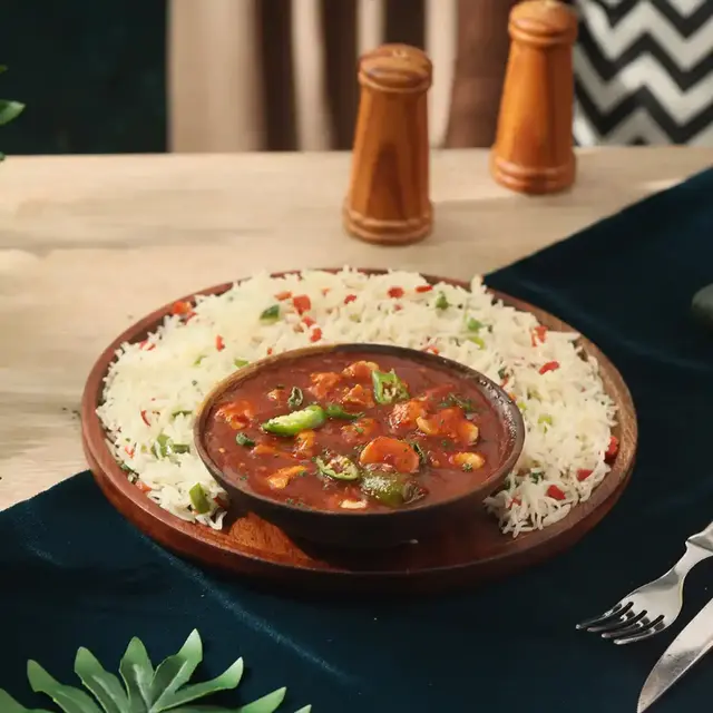 Red Manchurian with Rice